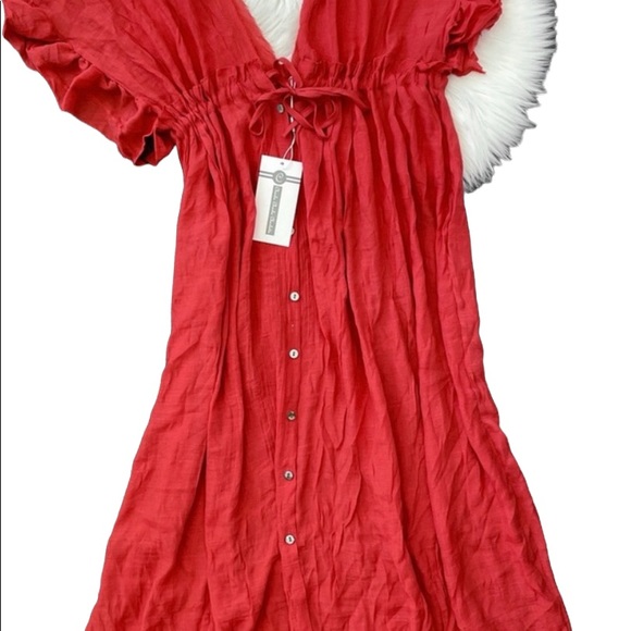 NWT Charlie Charlie Charlotte Red Maxi Dress - Picture 10 of 11